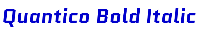Quantico Bold Italic шрифт